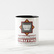 Buddhismus vier edle Wahrheiten Kaffeetasse