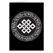 Buddhistischer endloser Knoten Karten
