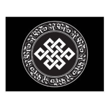 Buddhistischer endloser Knoten Postkarten