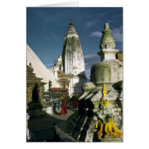 Buddhistischer Tempel in Kathmandu, Nepal Grußkarte