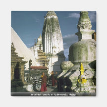 Buddhistischer Tempel in Kathmandu, Nepal Kühlschrankmagnet