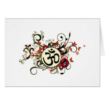 Buddhistisches Blumenom Karte
