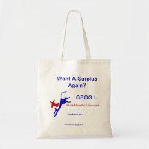 Budget Tote "Want A Surplus Again? Canvas Bags