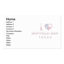 Büffel Gap, Texas Visitenkarten Vorlagen