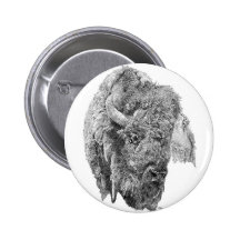 Büffel-Kopf Buttons