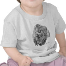 Büffel-Kopf T-shirts