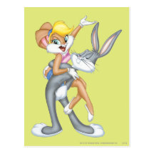 Bugs- Bunny und Lolahäschen 2 Postkarten