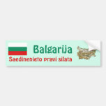 Bulgarien-Flagge und Karten-Autoaufkleber