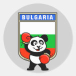Bulgarien-Verpacken-Panda Runde Aufkleber