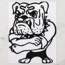 Bulldoggen-Baseball-Arme Personalisierte Flyer