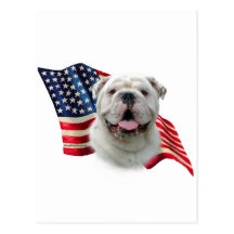 Bulldoggen-Flagge Postkarte