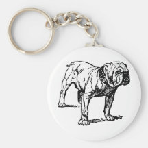 Bulldoggen-Hundegeschäft Schlüsselanhänger