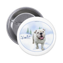 Bulldoggen-Weihnachten-Knopf Anstecknadelbuttons
