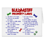 BULLMASTIFF Eigentums-Gesetze 2 Grußkarten