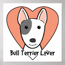 Bullterrier-Liebhaber Plakatdruck