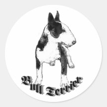 Bullterrier Runder Sticker
