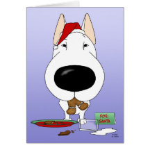 Bullterrier-Weihnachten Grußkarten