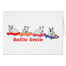 Bullterrier-Welpen-Zug Karten