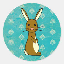 Bunbun - niedliches Kaninchen Runder Sticker