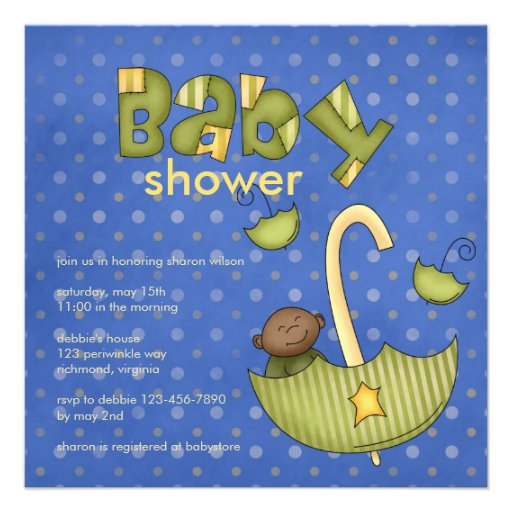 Bündel Freude:: Grün:: Babyparty-Einladung