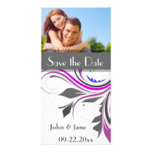 Bunt blühen Sie,/Foto "Save the Date " Bild Karte