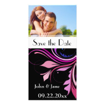 Bunt blühen Sie,/Foto "Save the Date " Individuelle Photo Karten