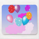 bunte Ballone und Wolken-Partyzusätze Mauspad