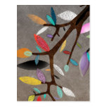 Bunte Blatt-Niederlassungs-Blumenpostkarte