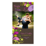Bunte BlumenBlätter-Save the Date Foto-Karte Photokarten
