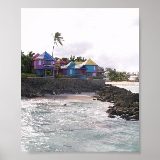 Bunte Bungalowe Plakatdrucke
