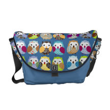 Bunte Eulen-Muster-Bote-Tasche Kuriertaschen