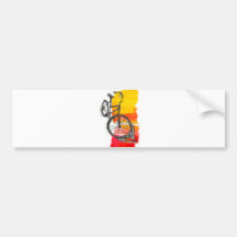 Bunte Fahrrad-Entwürfe Autoaufkleber