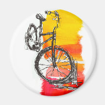 Bunte Fahrrad-Entwürfe Kühlschrankmagnete