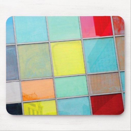 bunte Fenster Mousepads Zazzle