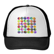 Bunte Friedenszeichen Baseballkappen