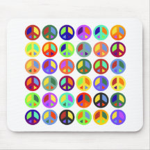 Bunte Friedenszeichen Mousepads