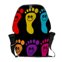 Bunte Füße Kuriertaschen