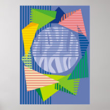 Bunte geometrische abstrakte Kunst-Plakate und Dru