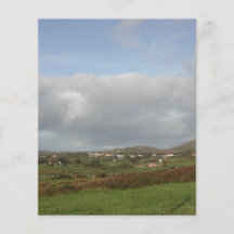 Bunte irische Dorf-Szene Flyerdesign
