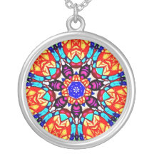 Bunte Kaleidoskop-Blumenhalskette