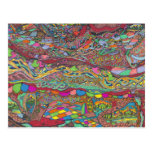 Bunte Landschaft in den Labyrinthen Postkarten