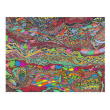 Bunte Landschaft in den Labyrinthen Postkarten