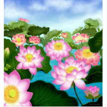 Bunte Lotos-Blumen Photoausschnitte