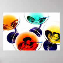 bunte Martinis Plakatdruck