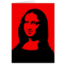 Bunte Mona Grußkarte