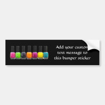 Bunte Nagellack-Flaschen, Nagel-Salon Auto Sticker