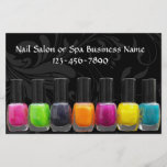 Bunte Nagellack-Flaschen, Nagel-Salon Bedruckte Flyer