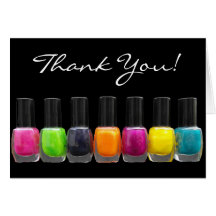 Bunte Nagellack-Flaschen, Nagel-Salon Karten
