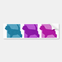 Bunte Petit Dachshund Griffon Vendeen Silhouetten Auto Sticker