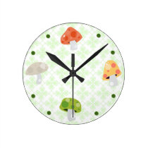 Bunte Pilz-Küchen-Wanduhr wanduhren
